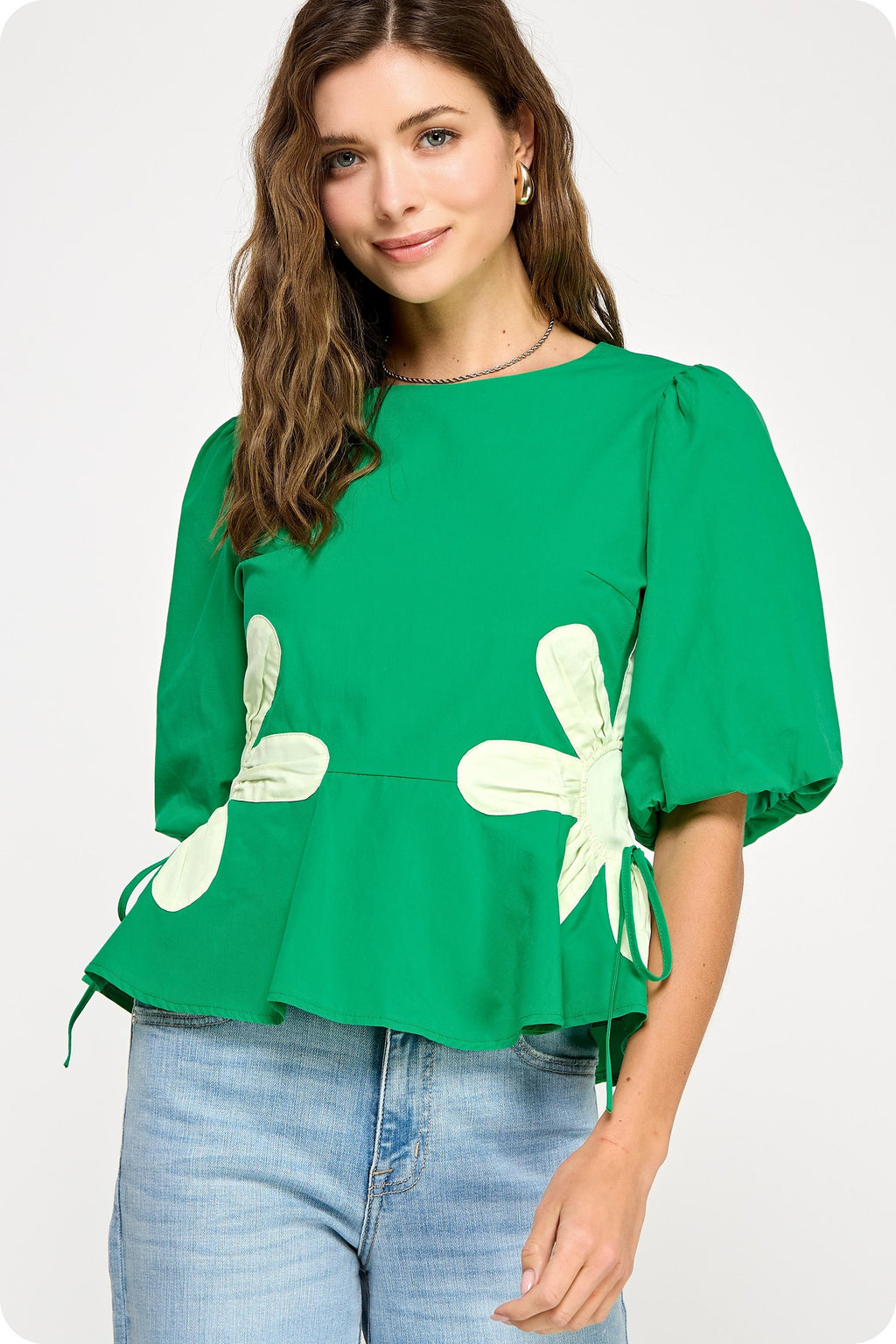 Flower Peplum Top