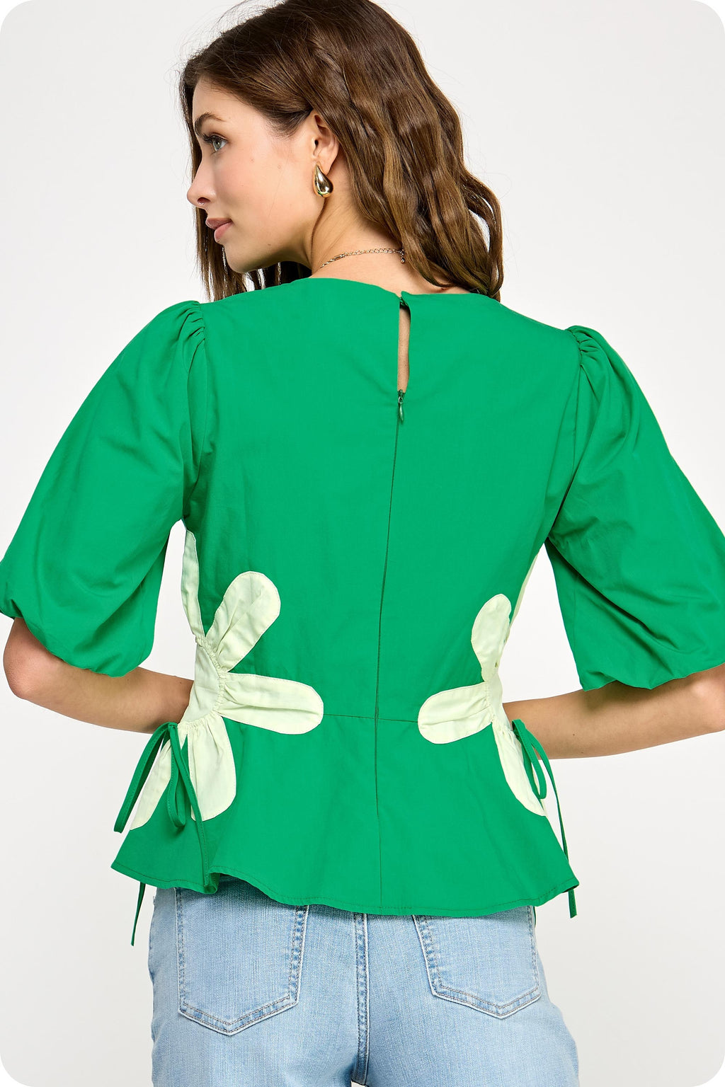 Flower Peplum Top