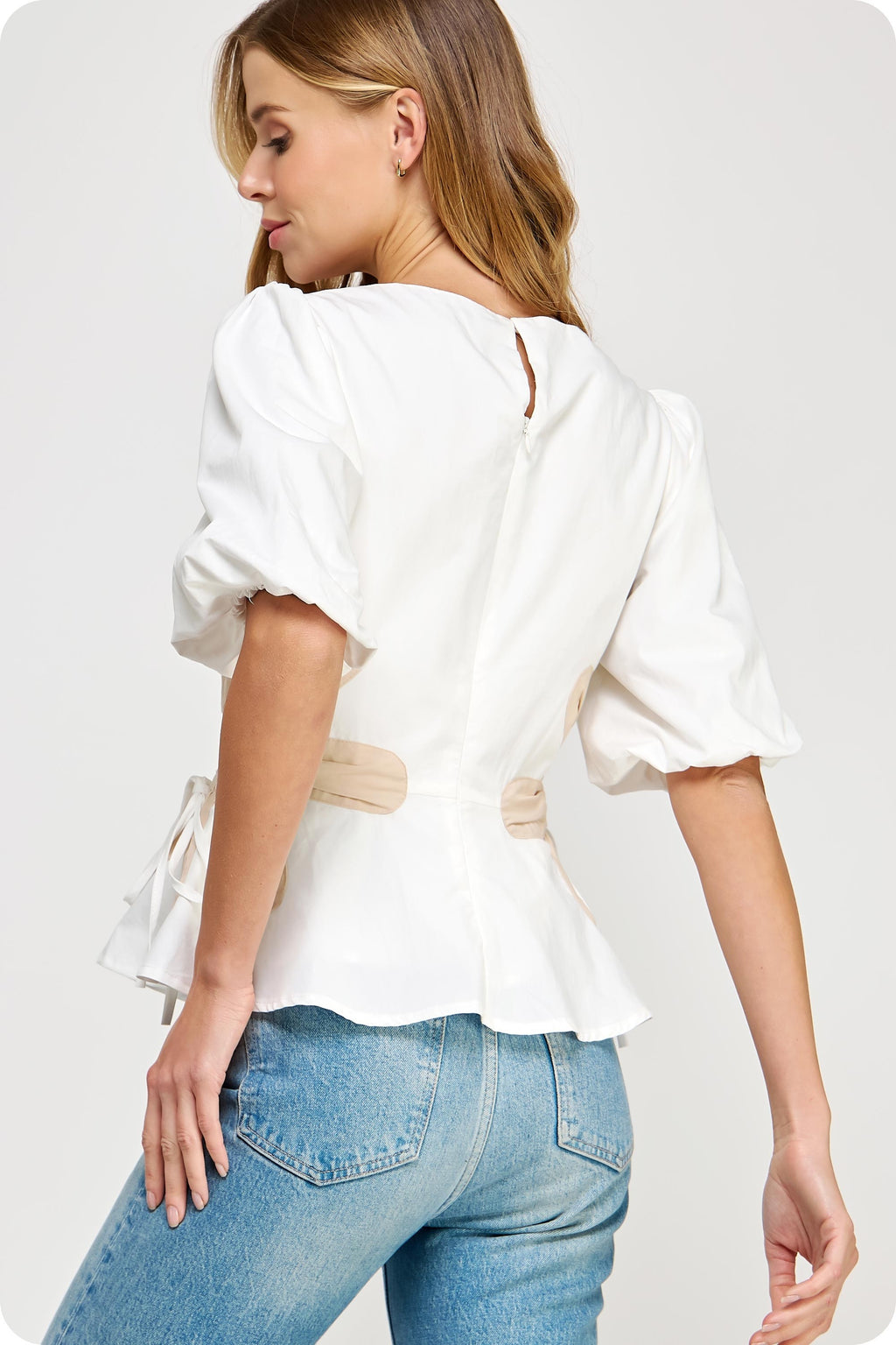 Flower Peplum Top
