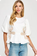 Flower Peplum Top