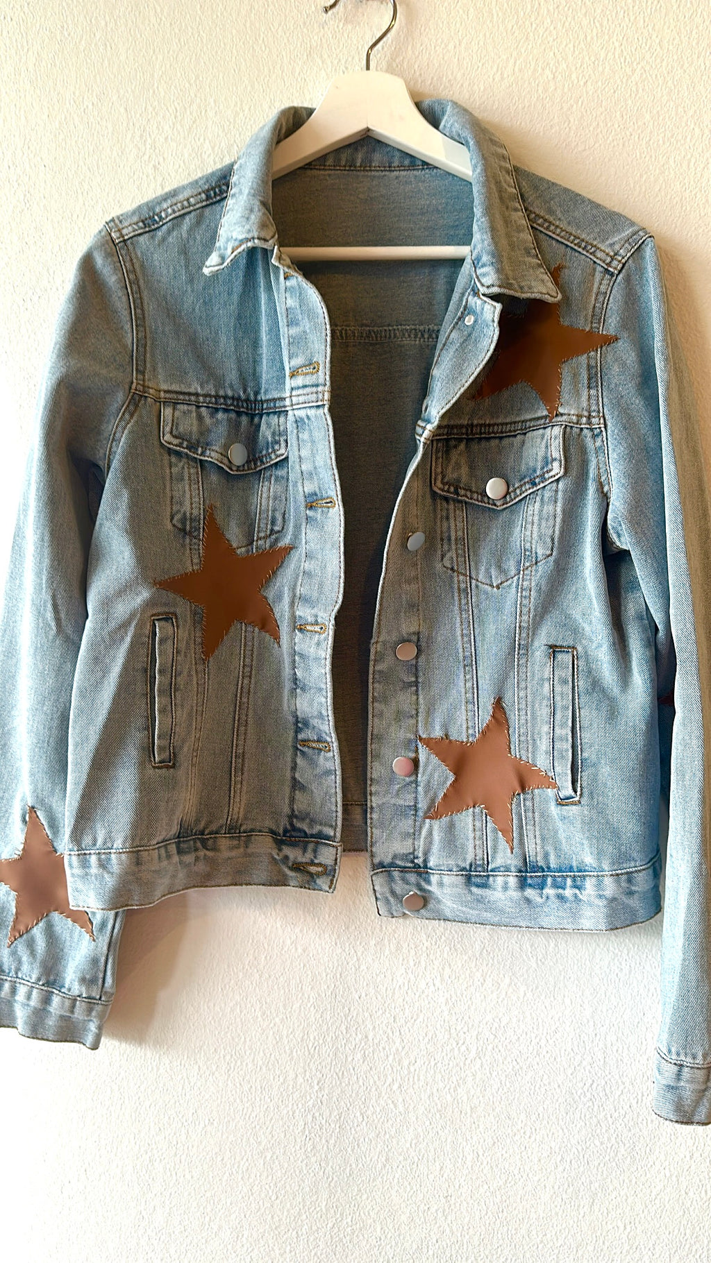 Stella Leather Jean Jacket