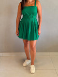 Pleated short dress
