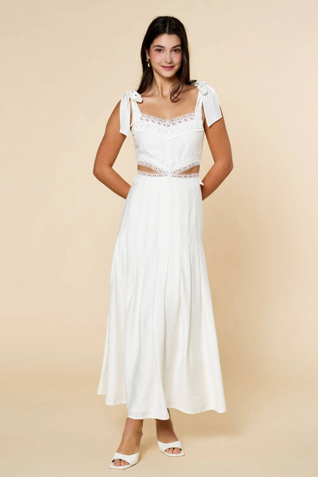 Summer Cut Out White Dress