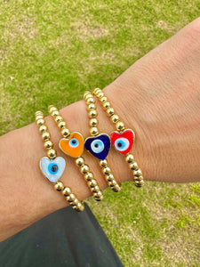 Heart Evil Eye Bracelet